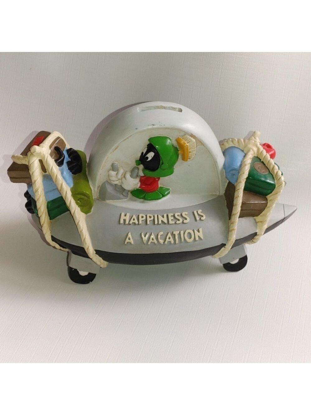 Marvin The Martian & K-9 "Happiness Is A Vacation" Coin Bank 1994 Warner…